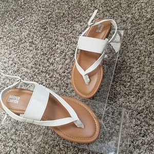 White sandals size 1 little girl